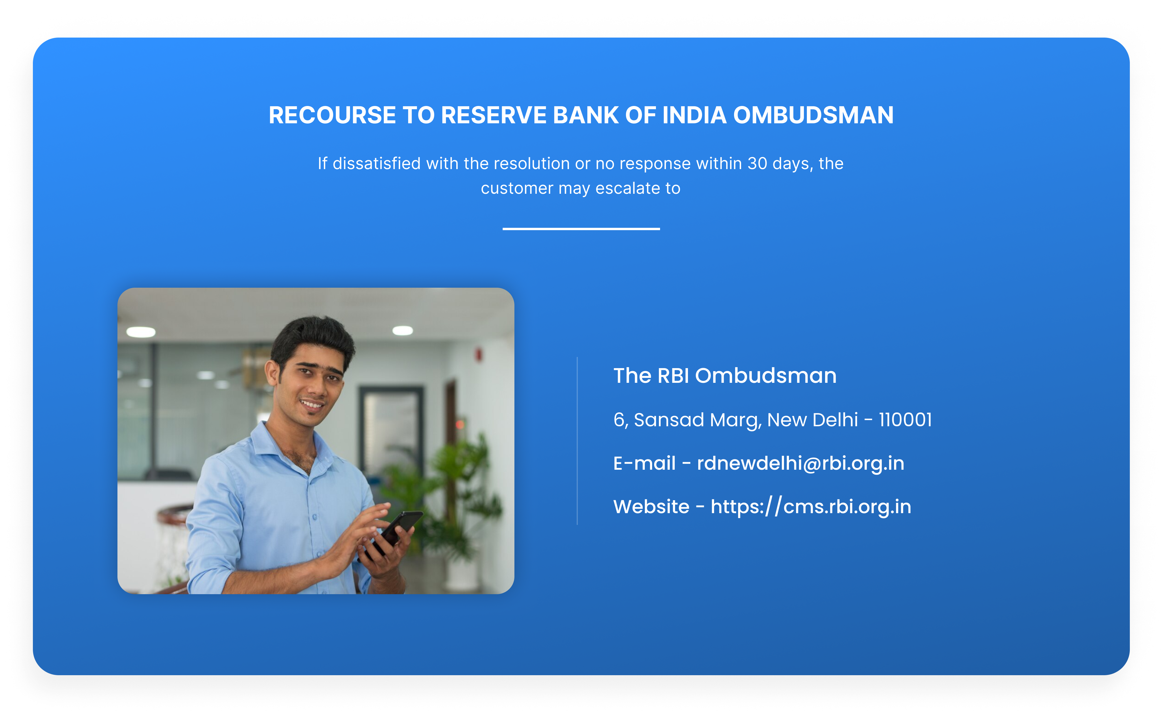 RBI Ombudsman Contact